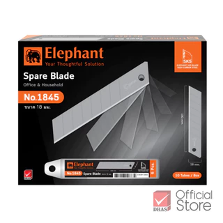 Elephant ใบมีด ใบมีดคัตเตอร์ No.1845 18 มม. 45° ใบมีด SK5 จำนวน 6 ใบ/หลอด