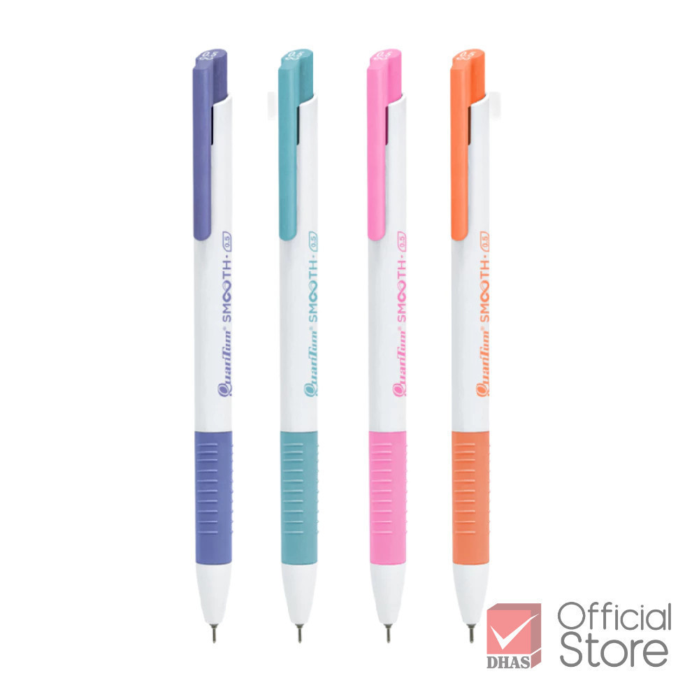 Quantum ปากกา ปากกาลูกลื่น เจลลูลอยด์ สมูท 0.5 น้ำเงิน สีพาสเทล จำนวน 1 ด้าม