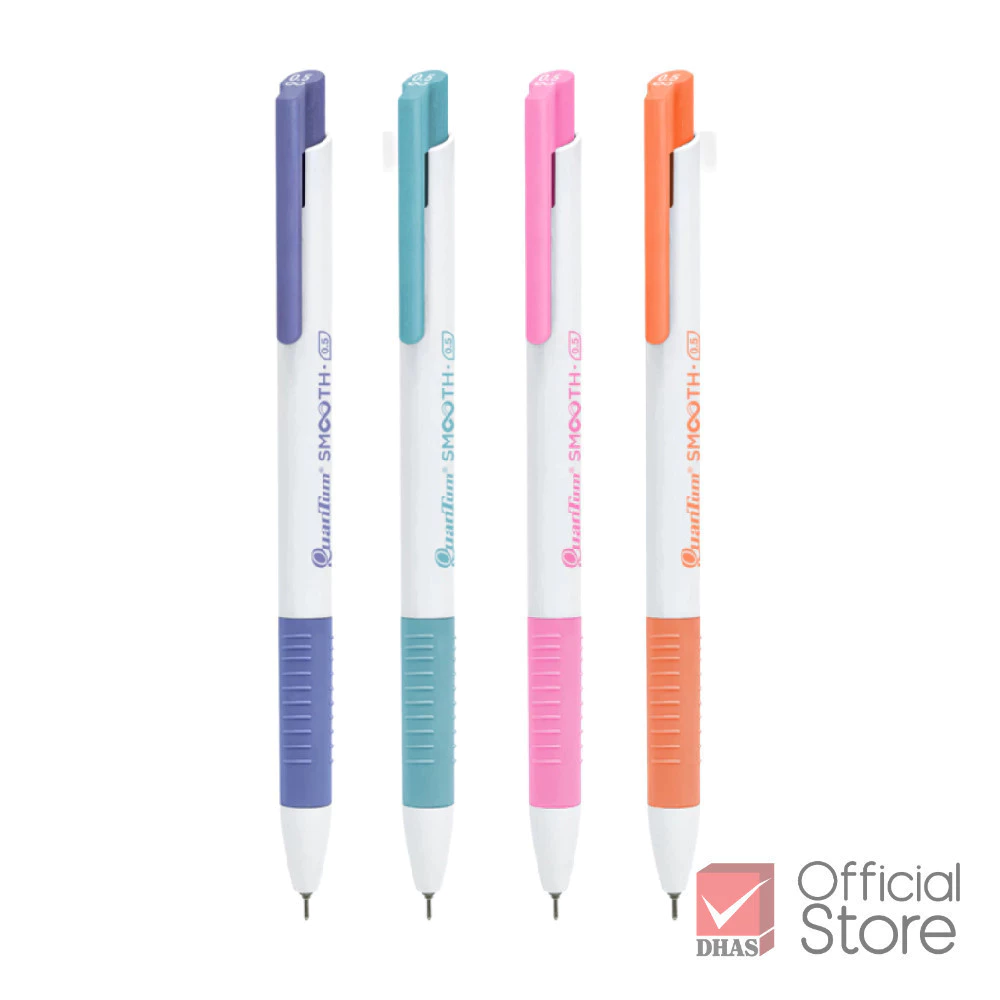 Quantum ปากกา ปากกาลูกลื่น เจลลูลอยด์ สมูท 0.5 น้ำเงิน สีพาสเทล จำนวน 1 ด้าม