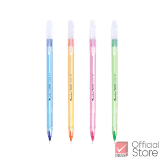 [แพ็ค 5 ด้าม] Quantum ปากกา ปากกาลูกลื่น สเก็ต พิกซี่ สีน้ำเงิน 0.7 คละสี จำนวน 5 ด้าม