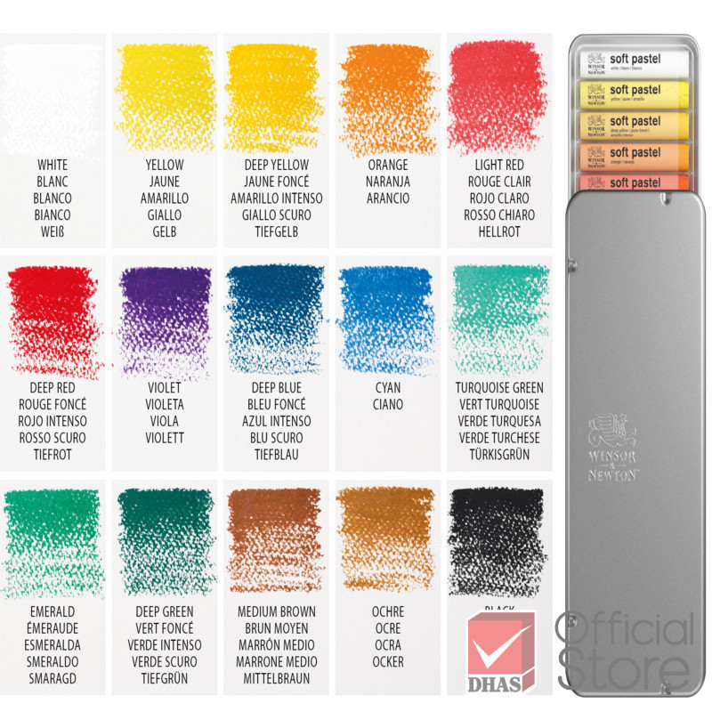 Winsor&Newton สีชอล์ก ชุดสีชอล์ก ซอฟท์พาสเทล 15 ชิ้น จำนวน 1 กล่อง ( สีชอล์ค ) — صورة 7