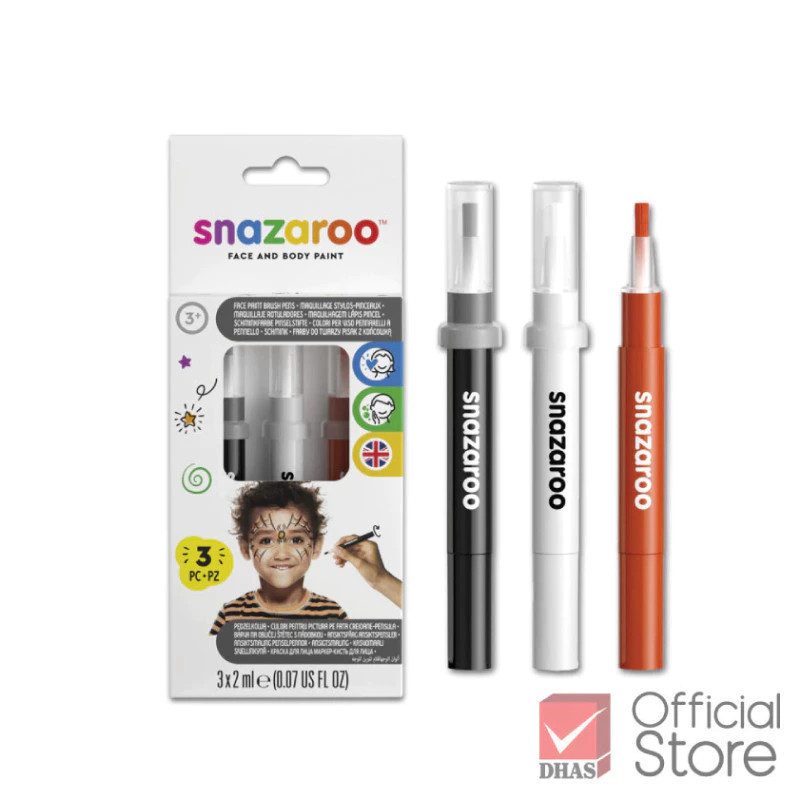 Snazaroo สีเพ้นท์หน้า แบบปากกา หัวพู่กัน เซ็ท Halloween 3 สี จำนวน 1 ชิ้น