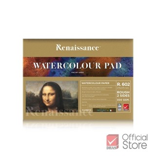Renaissance สมุดวาดรูป สมุดวาดเขียนสีน้ำ 300 แกรม ผิวหยาบ R-…