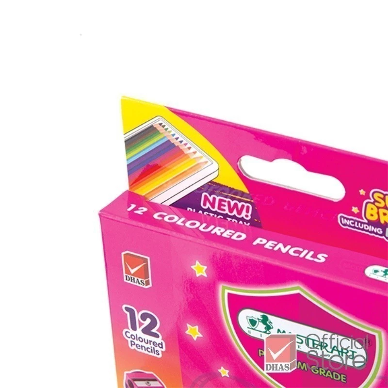 Master Art สีไม้ รุ่น Super Bright 12 สี (แท่งสั้น) พกพาสะดวก - 1 กล่อง thumbnail 9