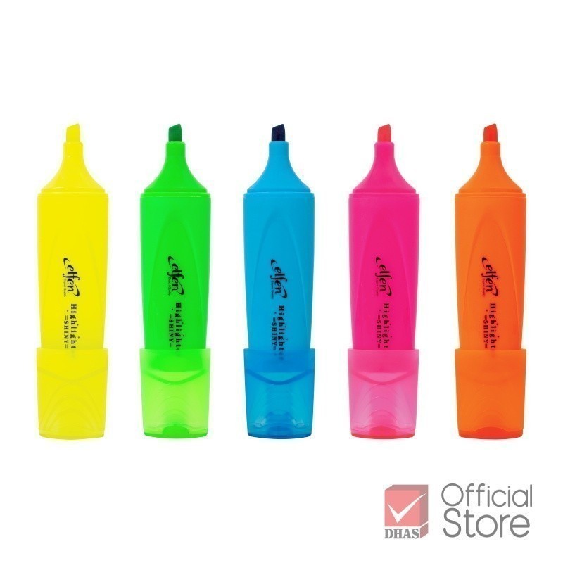 Elfen ปากกาไฮไลท์ ปากกาเน้นข้อความ ชายน์นี่ จำนวน 1 ด้าม