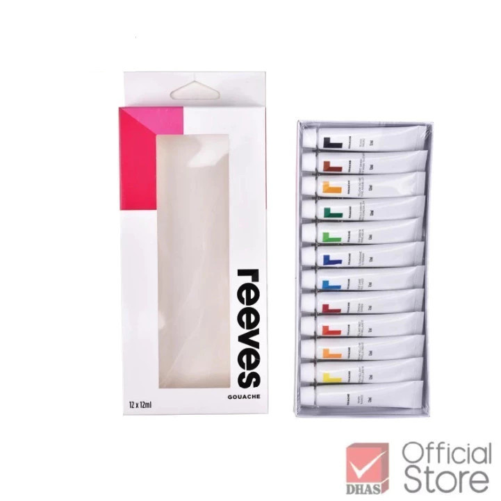 Reeves สีน้ำมัน ชุด 18 สี 12 มล. #0007750 จำนวน 1 กล่อง