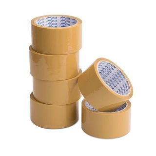 [ยกแพ็ค 6 ม้วน] Elfen เทป เทปโอพีพี เทปปิดกล่อง สีน้ำตาล 48 มม. 40 หลา จำนวน 6 ม้วน