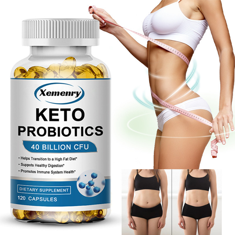 Xemenry Keto Probiotics 40 Billion CFU, รองรับ Ketosis & Fat Metabolsm, ลดการอยาก, ส่งเสริมการย่อยอาหารและภูมิคุ้มกันสุขภาพ, ความช่วยเหลือการจัดการน้ําหนัก