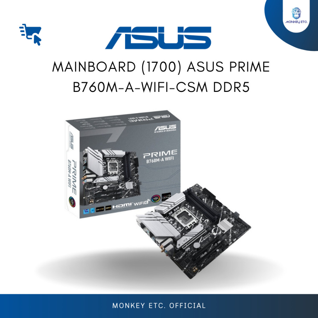 MAINBOARD (1700) ASUS PRIME B760M-A-WIFI-CSM DDR5