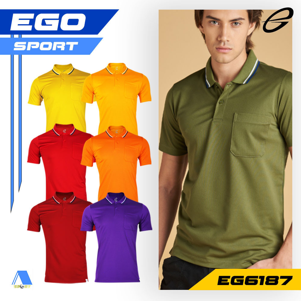 [[ส่งฟรี!! มีเงินคืน]] EGO SPORT เสื้อโปโล รหัส EG6187 ชุดที่ 1 แท้100%
