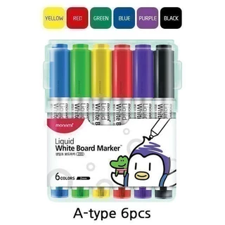 Monami Whiteboard ปากกาไวท์บอร์ด แบบลบได้ โมนามิ SigmaFlo Liquid Marker รุ่น 220 แบบหัวกลม และ แบบเซ็ต 4 แท่ง