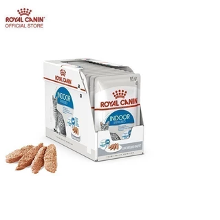 [12 ซอง] Royal Canin Indoor Pouch Loaf อาหารเปียกแมวโต เลี้ยงในบ้านและทำหมัน อายุ ปีขึ้นไป (โลฟโรยัล คานิน)