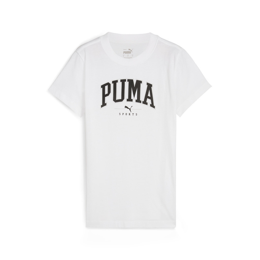 PUMA BASICS - เสื้อยืดผู้หญิงลายกราฟิก PUMA SQUAD สีขาว 68153702 — صورة 6