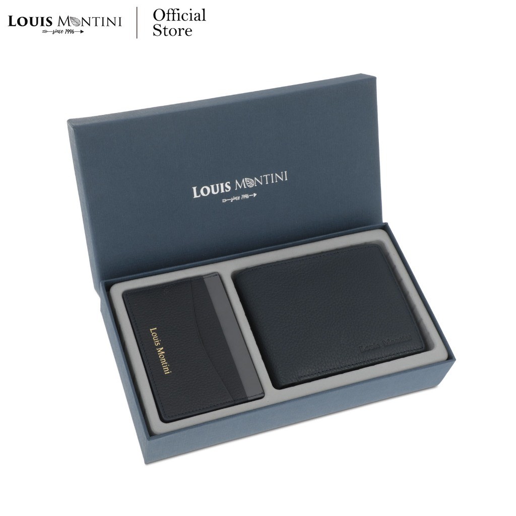 [ส่งด่วนฟรี] Louis Montini ชุดกิฟเซ็ท กระเป๋าสตางค์หนังแท้ และ กระเป๋าการ์ดหนังแท้ LM-GS #4