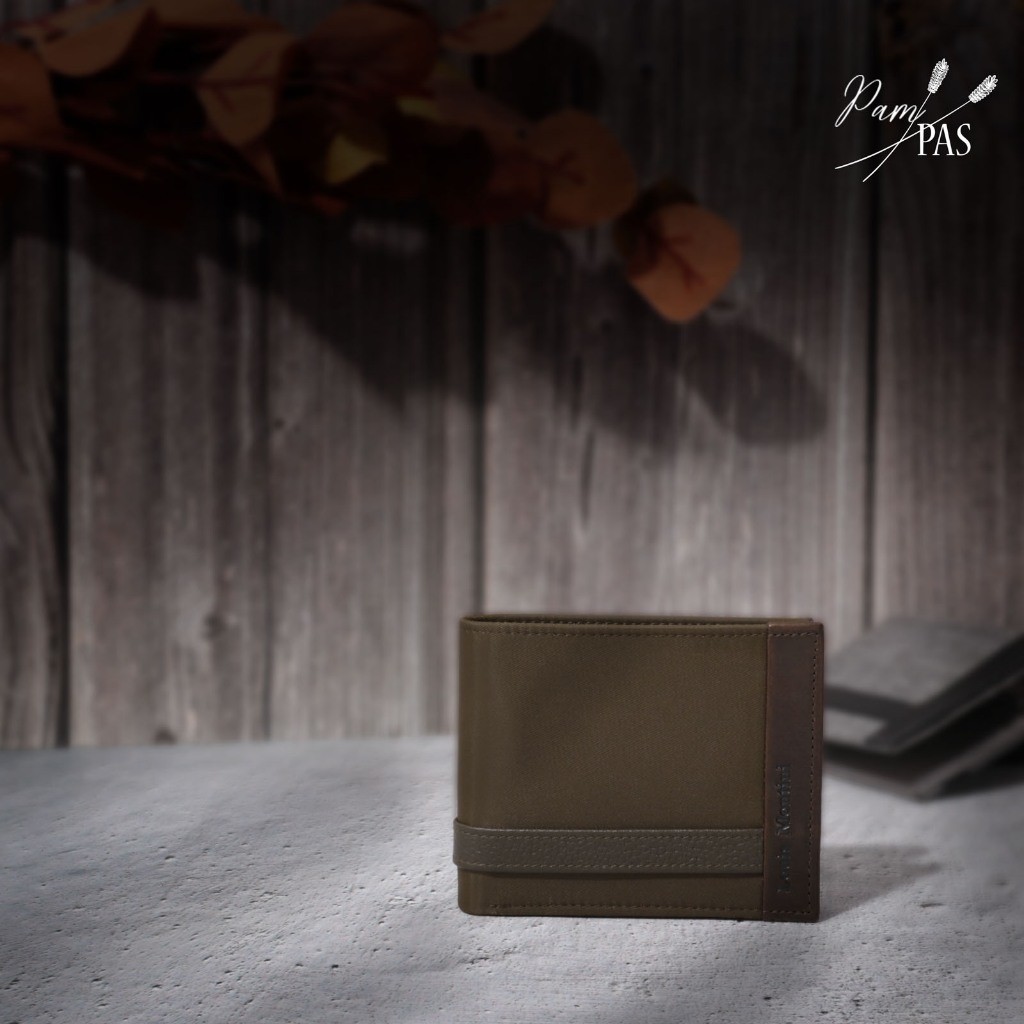 Louis Montini กระเป๋าผ้าไนล่อน กระเป๋าสตางค์ กระเป๋าพับสั้น Men's wallet TTM100
