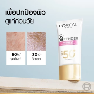 ลอรีอัล ปารีส L'Oréal Paris UV Defender SPF50+/PA+++ Long UVA Bright & Clear 50ml กันแดดผิวกระจ่างใส