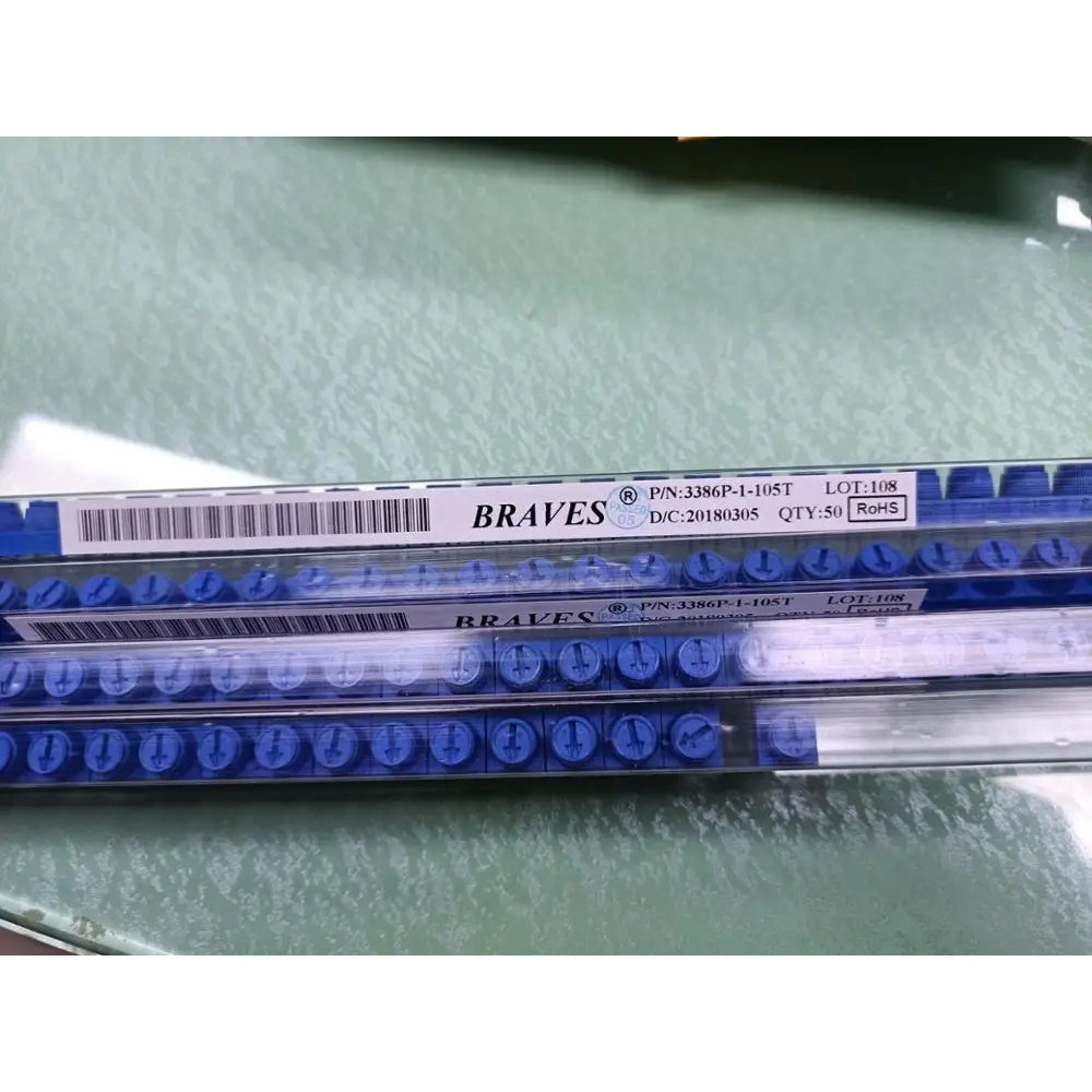 จัดส่งฟรี 50 ชิ้น/ล็อต 3386P-1-105 3386P-1-105TLF โพเทนชิโอมิเตอร์ Trimpot 1M พร้อมปุ่ม TRIMMER 1M O