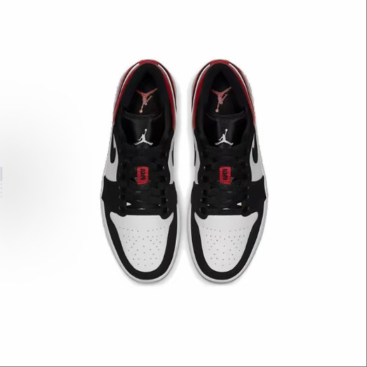 Air Jordan 1 Low“Black Toe” Black toe Sneakers นิ้วเท้าสีดำ รองเท้าผ้าใบ