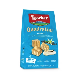 ล็อคเกอร์ ควอดราตินี วานิลลา 125 กรัม / Loacker Quadratini Vanilla 125 g