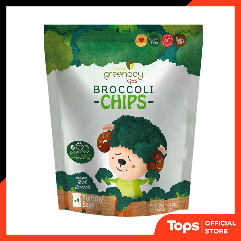 GREENDAY กรีนเดย์บร็อคโคลี่กรอบ 36กรัม [8858358009815]