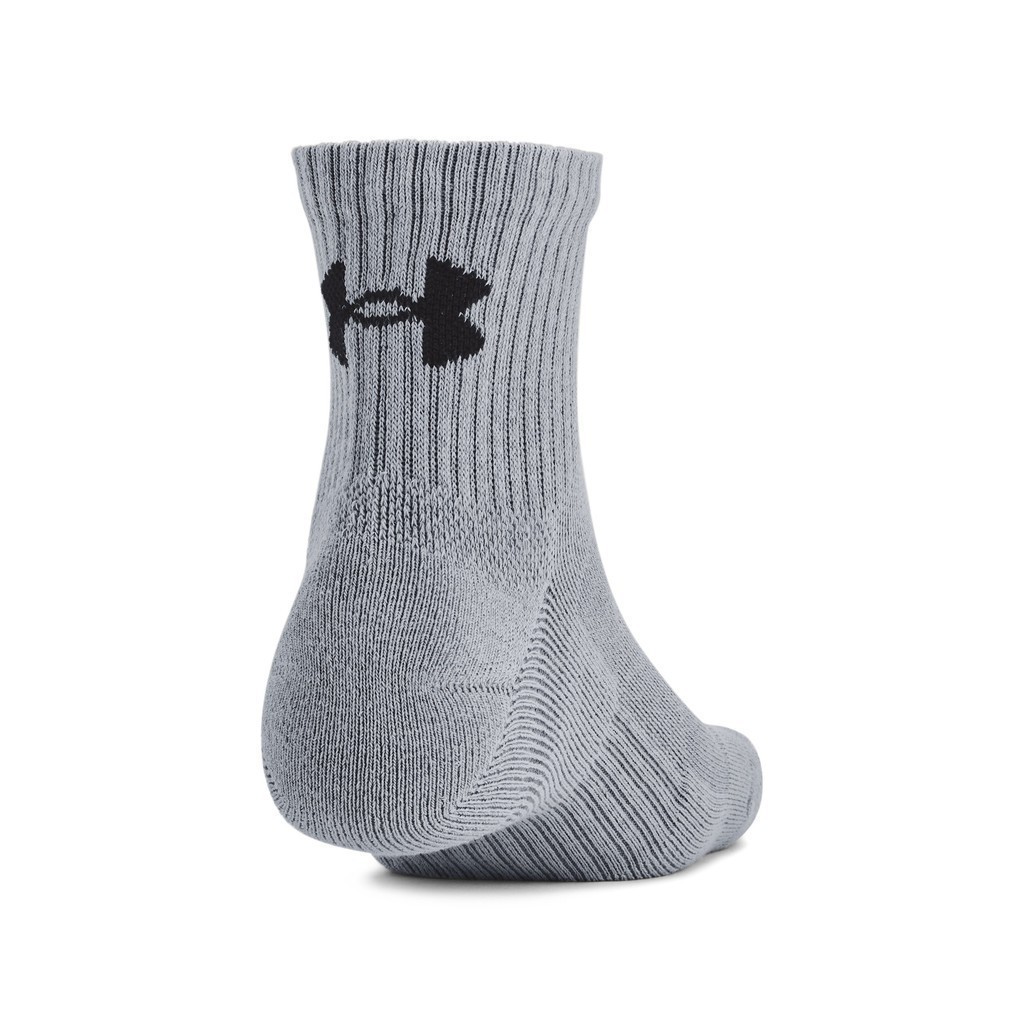 Under Armour ถุงเท้าหุ้มข้อ UA Training Cotton ยูนิเซ็กส์ แพ็ก 3 คู่