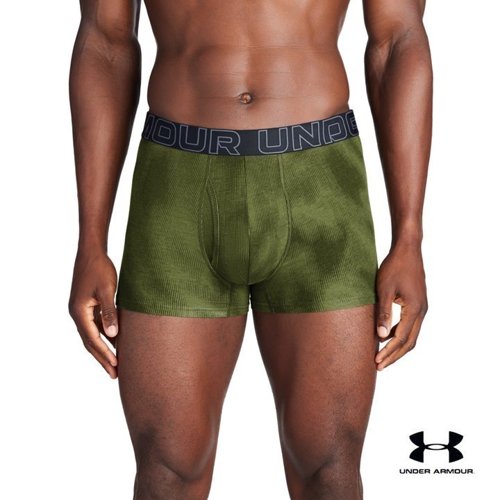 Under Armour Men's UA Performance Cotton 3" 3-Pack Printed Boxerjock®