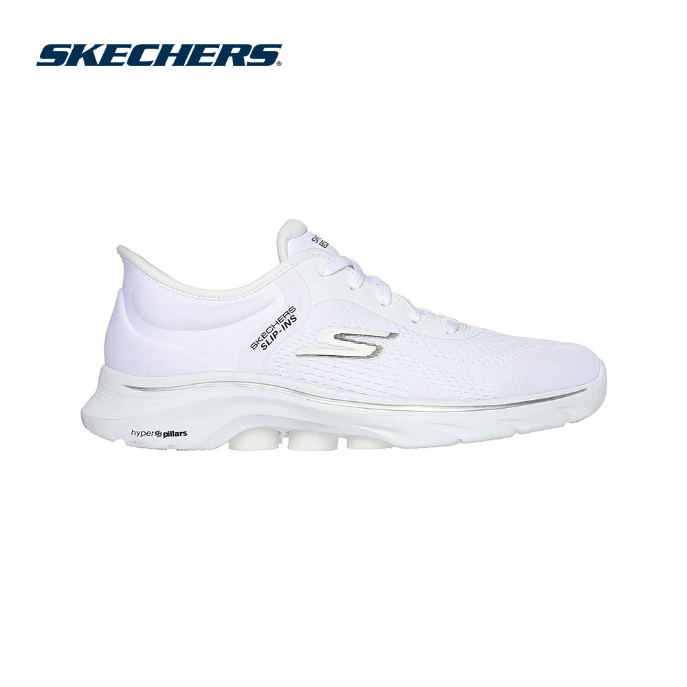 Skechers สเก็ตเชอร์ส รองเท้าผู้หญิง Women Slip-ins GOwalk 7 Valin Walking Shoes - 125233-WBK Air-Cooled Memory Foam
