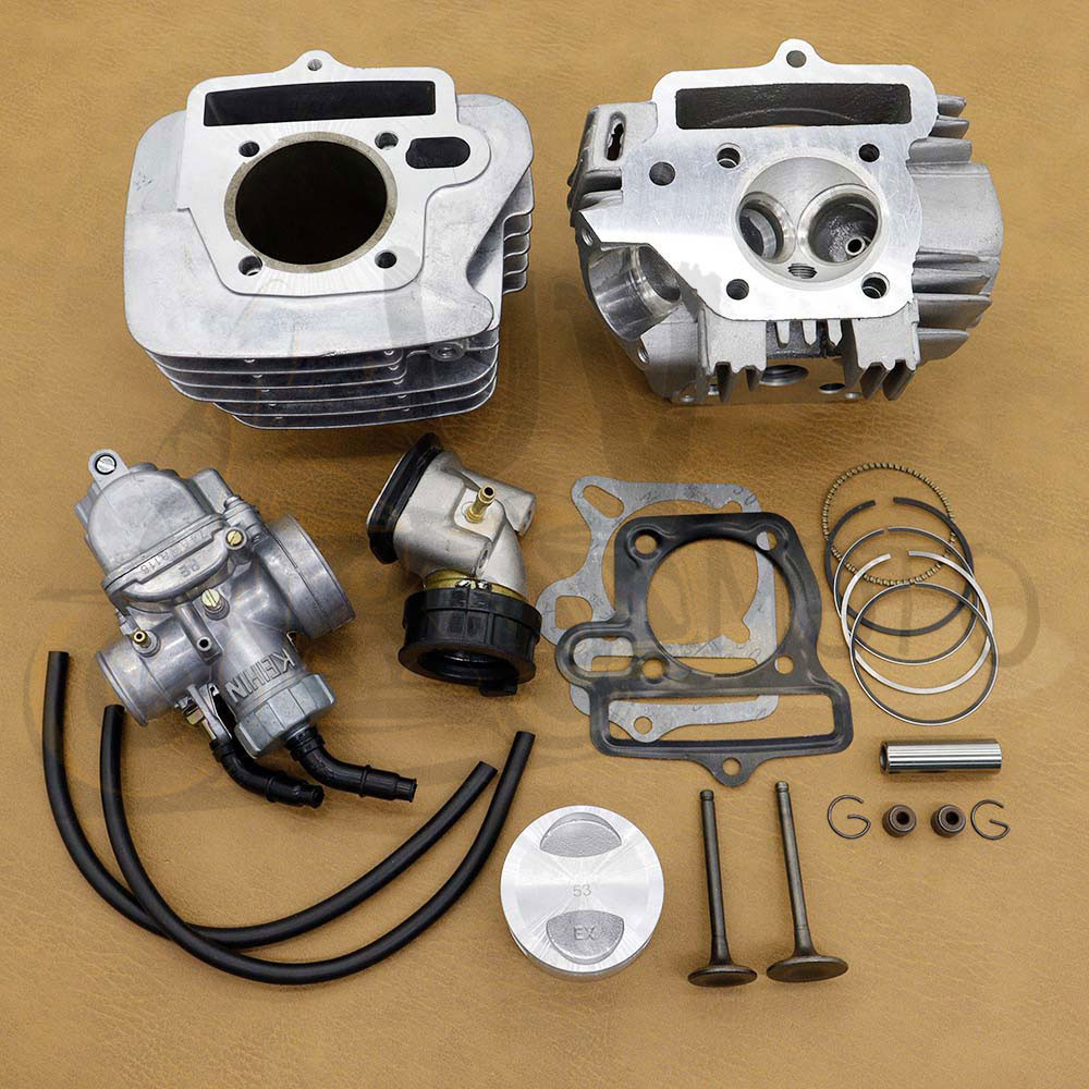 ฝาสูบ+เสื้อสูบ+คาร์บูเรเตอร์+คอเรือนลิ้นเร่ง ชุด 5 ชิ้น WAVE100 เสื้อสูบเดิม 53/54mm ฝาสูบ 23*27 - รูปที่ 2