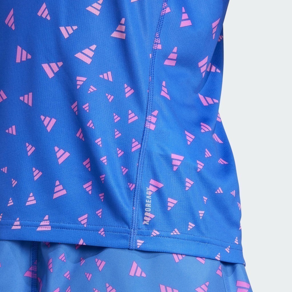 adidas วิ่ง เสื้อยืดพิมพ์ลาย AEROREADY ผู้หญิง สีน้ำเงิน IY7514 - รูปที่ 6