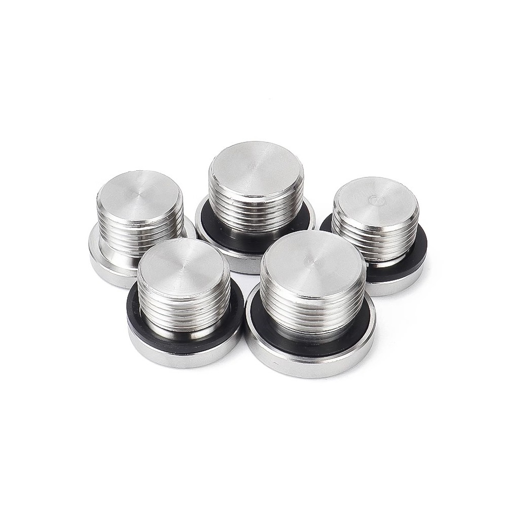 ปลั๊กซีลน้ำมัน สแตนเลส304 ซ็อกเก็ตหกเหลี่ยม ED 1-6 จุด ขนาด G1/4 G1/8 G3/8 G1/2 G3/4