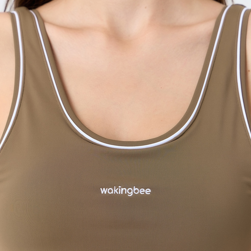 Wakingbee Brooklyn Dress (Walnut) เดรส ออกกำลังกาย ตีเทนนิส ตีกอล์ฟ มีฟองน้ำในตัว มีซับในขาสั้น ทรงสวย - รูปที่ 3