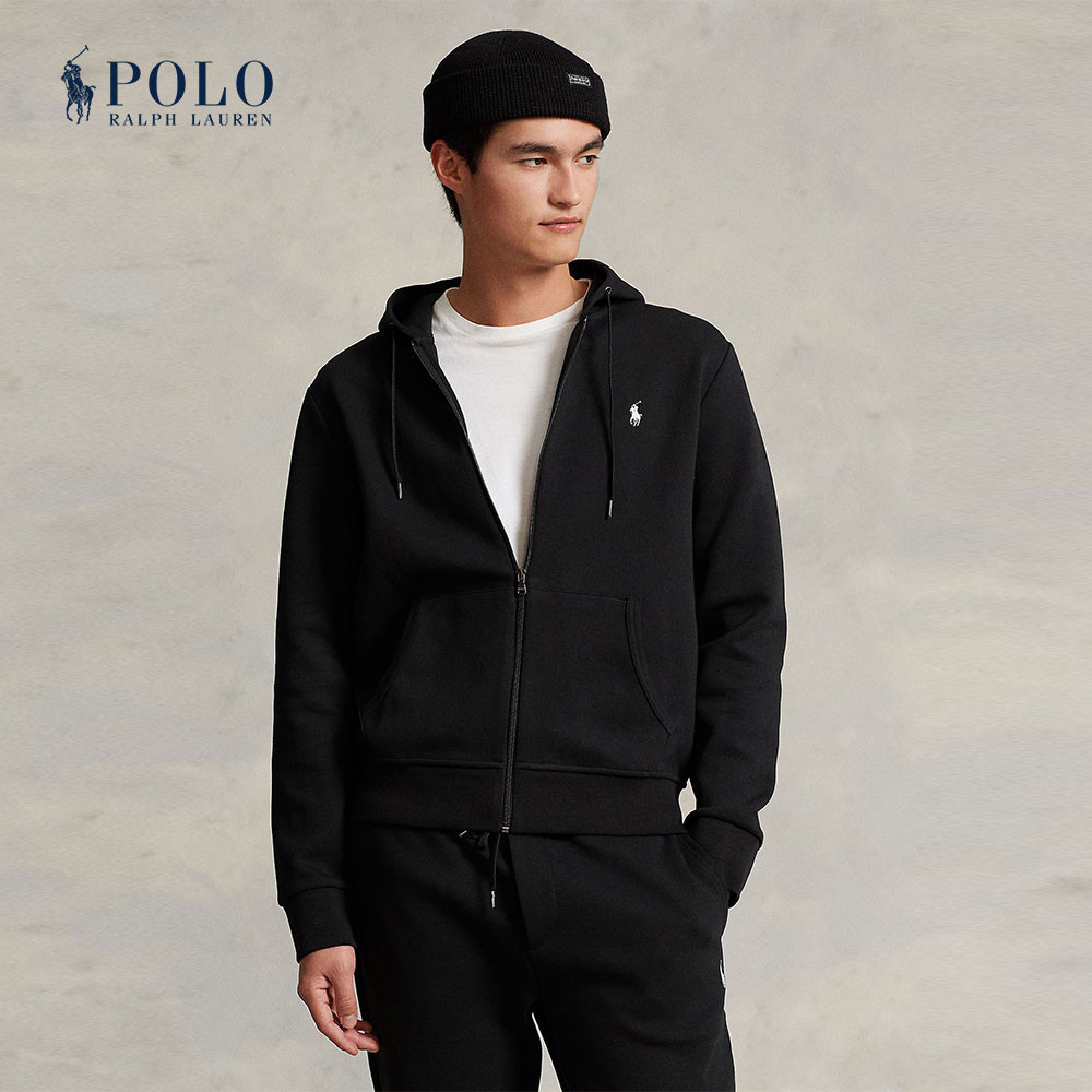 Polo Ralph Lauren เสื้อแจ็คเก็ตผู้ชาย Jacket-Double-Knit Full-Zip Hoodie รุ่น MNPOKNI16822532 สีดำ