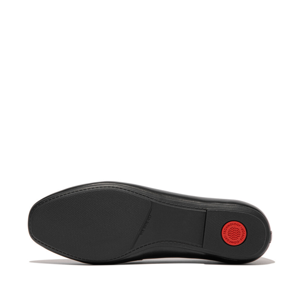 FITFLOP DELICATO STUD-AND-EYELET SOFT รองเท้าโลฟเฟอร์ผู้หญิง รุ่น HY1-001 สี BLACK