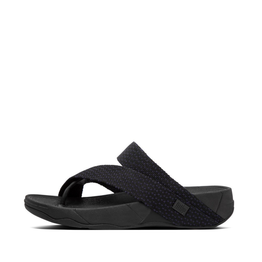 FITFLOP SLING รองเท้าแตะแบบหูหนีบผู้ชาย รุ่น H06-841 สี Black/Sea Blue Mix