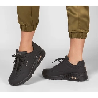 Skechers สเก็ตเชอร์ส รองเท้าผู้หญิง Women SKECHERS Street Uno Stand On Air Shoes - 73690-BBK Air-Cooled Memory Foam