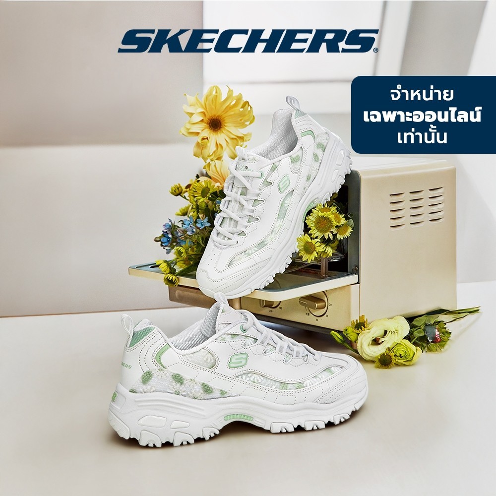 Skechers สเก็ตเชอร์ส รองเท้าผู้หญิง Women Online Exclusive Sport D'Lites Festival Bloom Casual Shoes - 150234-WGR