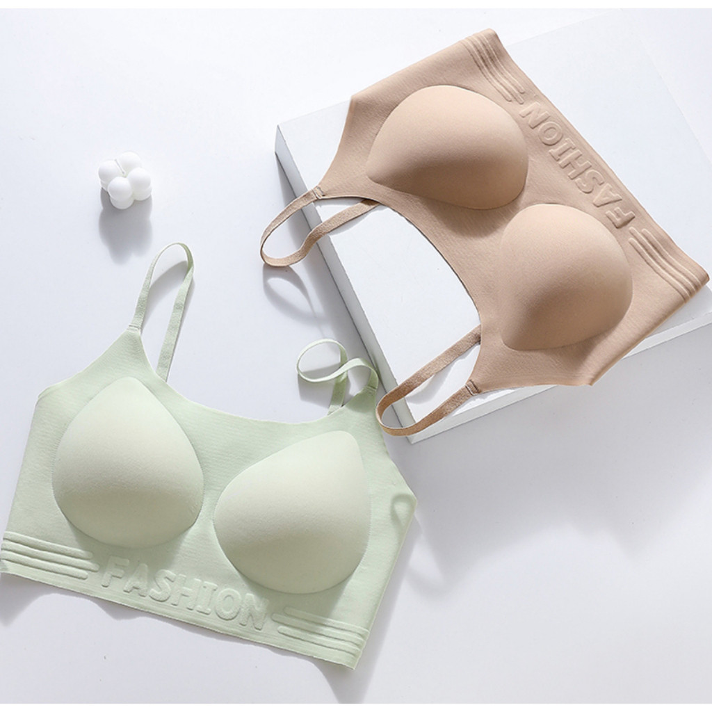 เสื้อชั้นในสตรีไร้ขอบ เสื้อชั้นในมีฟองน้ำ การออกแบบสวมใส่สะบาย รุ่น NY224 - รูปที่ 2