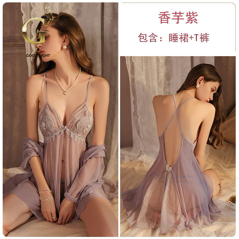 ชุดนอนไม่ได้นอน ชุดนอนซีทรู ชุดนอนเซ็กซี่ รุ่น D4186 🎗️งานป้ายGuiruo แท้