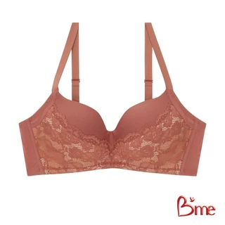 B'me เสื้อชั้นในไร้โครง level 1 ฟองบาง รุ่น ME1C74 สีกรม สีน้ำตาล(ลูกไม้ลาย Primrose)