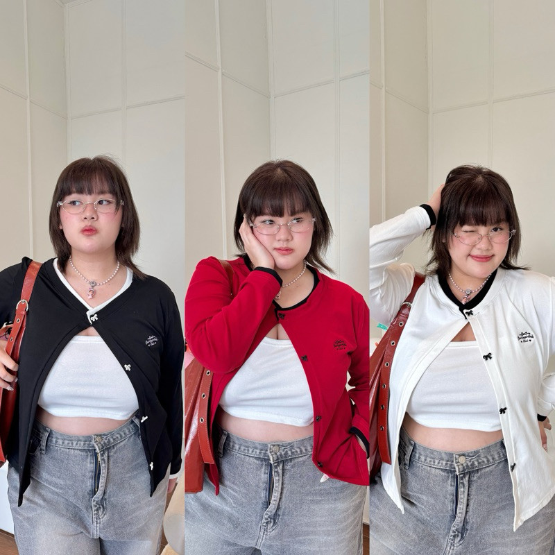 Chubby club Cadigan☁️🎀”คาดิแกนฟิลใส่2ตัวที่สาวอวบต้องมีสุดๆ“