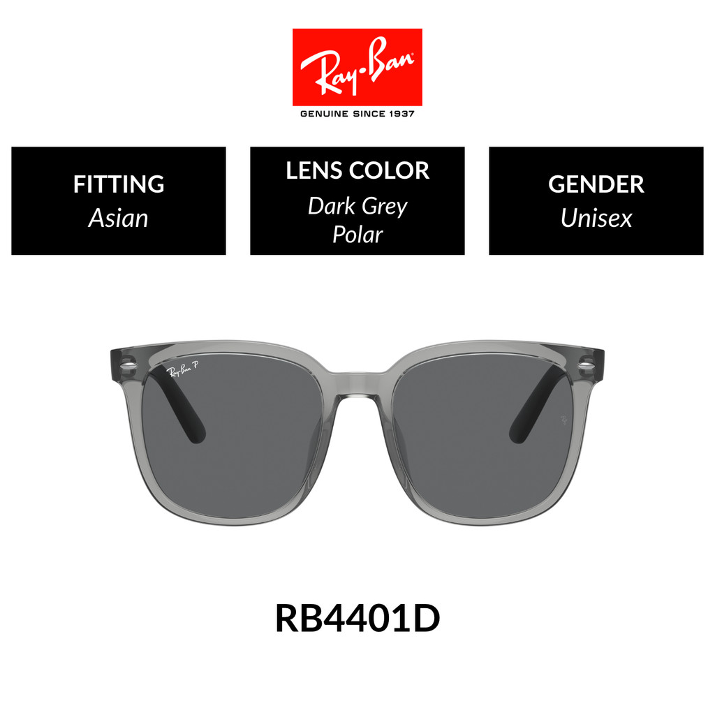 RAY-BAN - RB4401D 659981 Frame color: TRANSPARENT GREY แว่นกันแดด