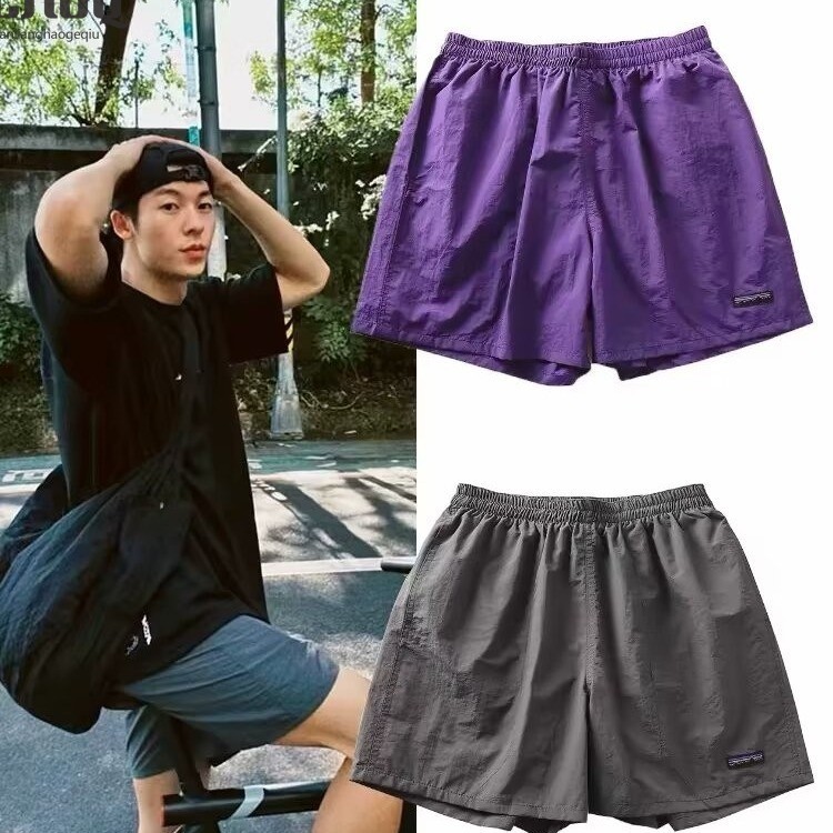 TLHGQ American Quick-Drying Cropped Shorts กีฬาลําลองชายหาดน้ําหนักเบา Quick-Drying กางเกงขาสั้นผู้ชาย