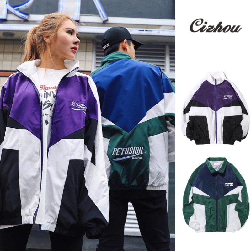 เสื้อแจ็กเก็ตลําลอง แบบบาง สไตล์ฮิปฮอป และฮ่องกง แฟชั่นคู่รัก สําหรับผู้ชาย และผู้หญิง