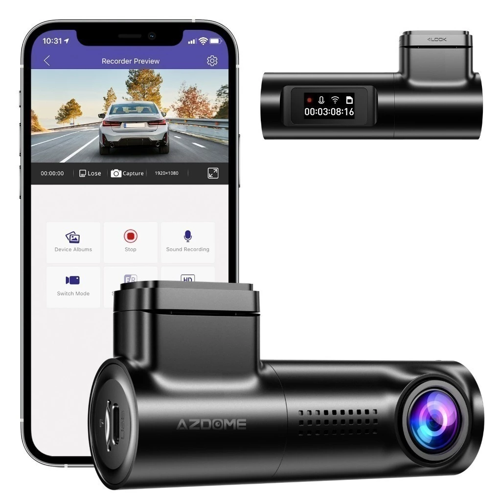AZDOME M330 กล้องติดรถ 1296P มุมกว้าง 150 องศา WIFI ทนแดดสูงด้วย Capacitor รับประกัน 1 ปี thumbnail 3