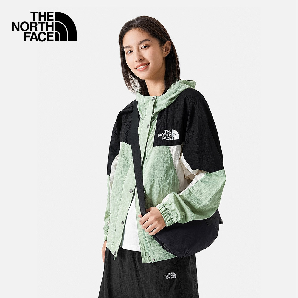 THE NORTH FACE W MTN WIND JACKET - SAGE/BLACK/WHITE เสื้อกันลม ผู้หญิง (ดูตารางไซซ์ ASIA/AP)