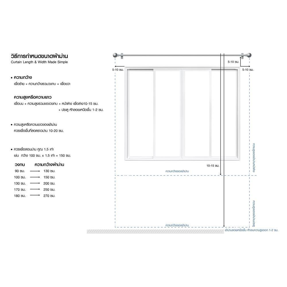 HOME LIVING STYLE ผ้าม่าน EYELET PROTEA UV 140x160 ซม. สีเขียว จัดส่งโดย HomePro - รูปที่ 3