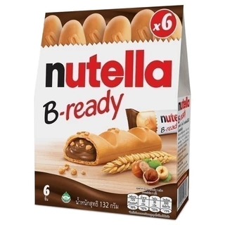 NUTELLA นูเทลล่าเวเฟอร์สอดไส้ช็อกโกแลตฮาเซลนัต 132กรัม [8000500227848]