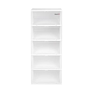 STACKO กล่องรองเท้า 5 ช่อง TOWER 35x28x88 ซม. สีขาว/ใส จัดส่งโดย HomePro
