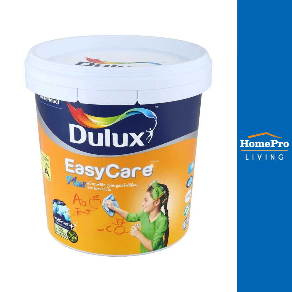 HomePro สีน้ำทาภายใน  EASY CARE PLUS BASE A สีขาว กึ่งเงา 9 ลิตร แบรนด์ DULUX