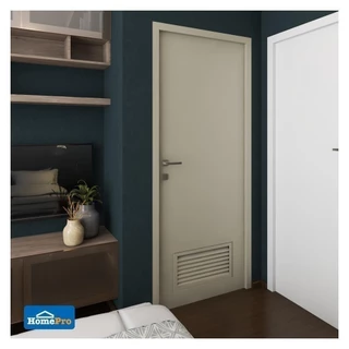 AZLE ประตูห้องน้ำ PVC AZ-2 เกล็ดล่าง 70X180 ซม. สีครีม จัดส่งโดย HomePro